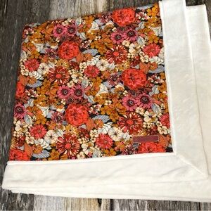 Baby blanket || flannel and minky fabric || floral